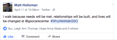 #whywewalkgso