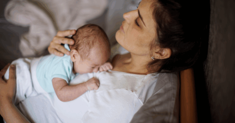 Mom struggling with perinatal depression