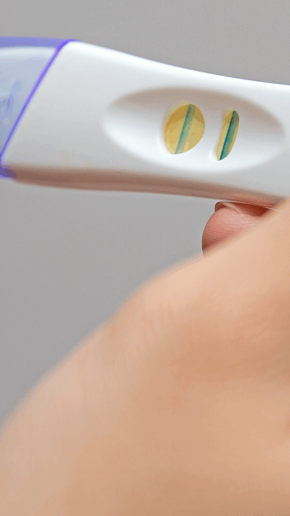 Taking a pregnancy test